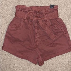 Super High Waisted Paperbag Shorts